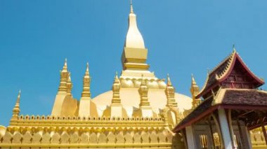 Vientiane - Laos. Vientiane 'deki Luang Tapınağı.