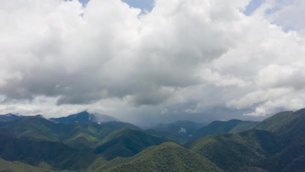 Time Lapse Mountains Rainy Day Clouds Moving Rain Stormy Cloud — Video