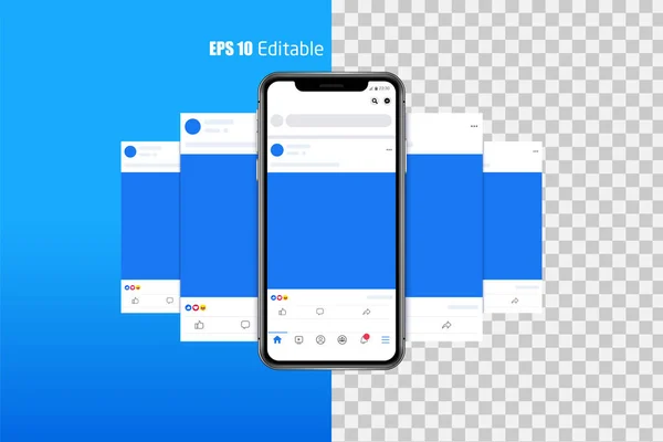Modern sosyal medya fotoğrafı seti, gönderme çerçeveleri şablon oluşturur, facebook konsept vektörü oluşturur