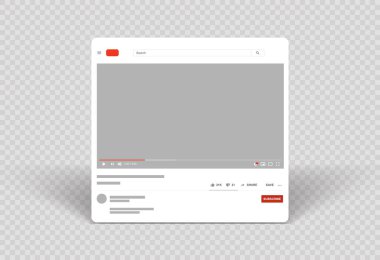 Youtube web video oynatıcısı düzenleme ve şablon video çerçevesi