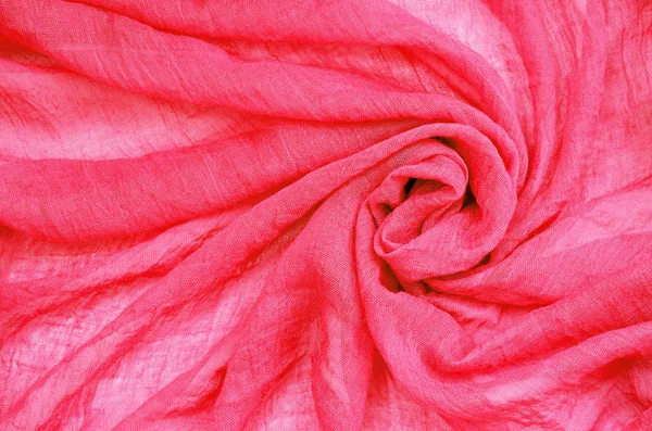 Gros plan de tissu drapé rose — Photo