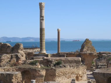 Carthago Kartaca Harabeleri antik Kartaca medeniyeti başkenti. UNESCO Dünya Mirası. Tunis, Tunus.