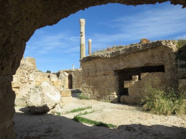 Carthago Kartaca Harabeleri antik Kartaca medeniyeti başkenti. UNESCO Dünya Mirası. Tunis, Tunus.