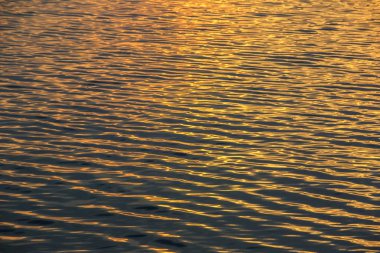 Altın Güneş ışık dalga deniz dalgası, soyut doku arka plan parlayan