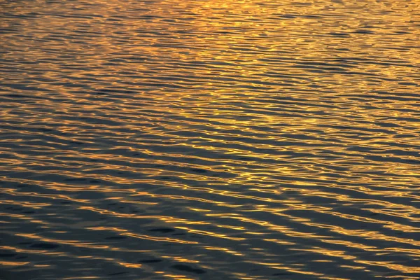 Gold Sun light shining on the ripple sea wave, abstract texture background