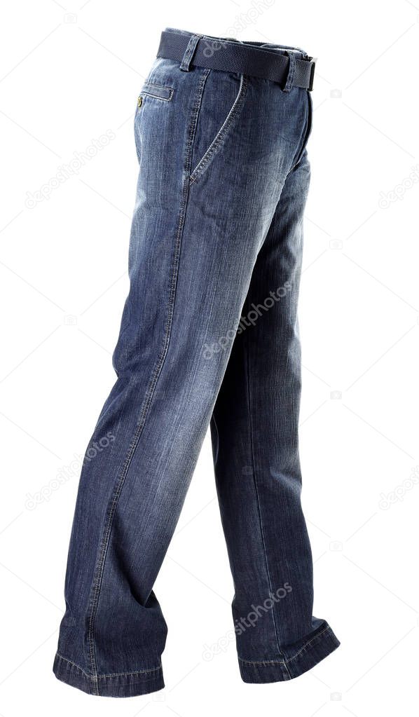 blue jeans for man, isolated