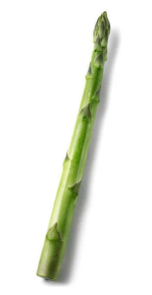 Asparagi Verdi Grezzi Isolati Bianco — Foto Stock