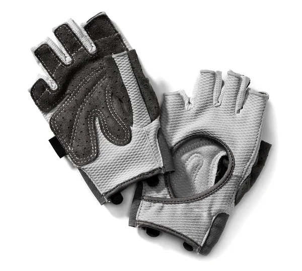 Grey Gym Gloves Woman Isolated — Stock Photo, Image