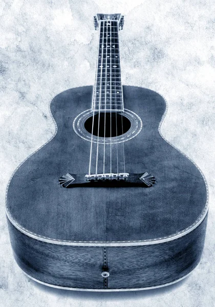 Vintage Akustik Blues Gitar Retro Görüntü — Stok fotoğraf