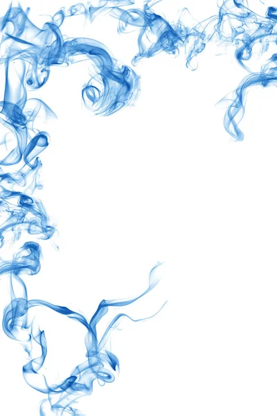 Blauer Rauch Auf Weißem Abstrakten Hintergrund — Stockfoto