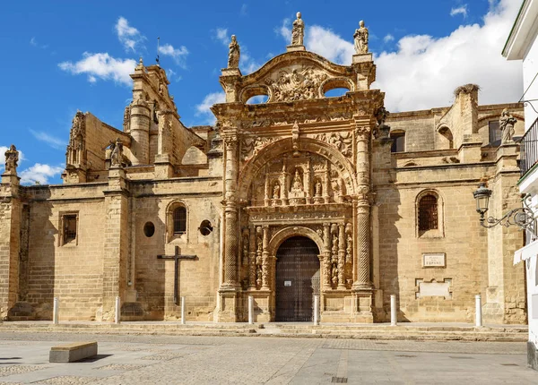 Przodu Barokowy Kościół Puerto Santa Maria Andaluzja Południowa Hiszpania — Zdjęcie stockowe