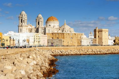 cityscape of Cadiz with cathedral,Andalusia,Spain clipart