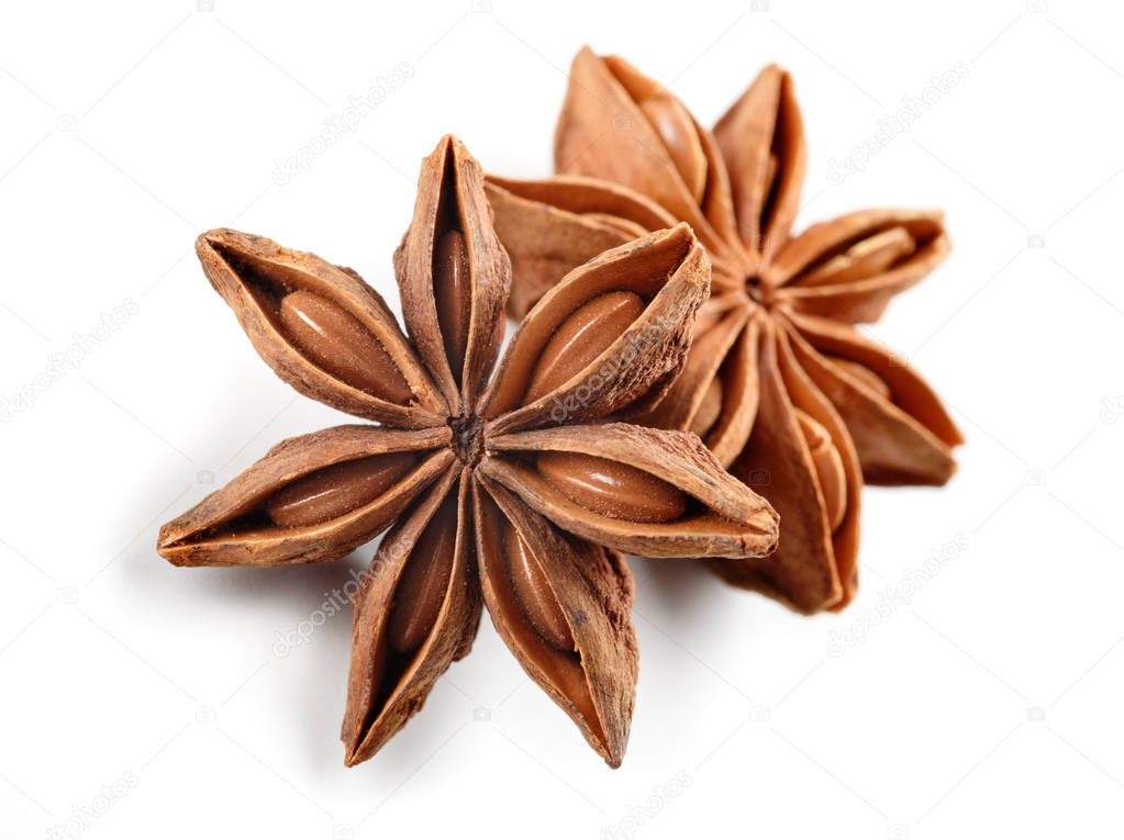 star anise grains isolated
