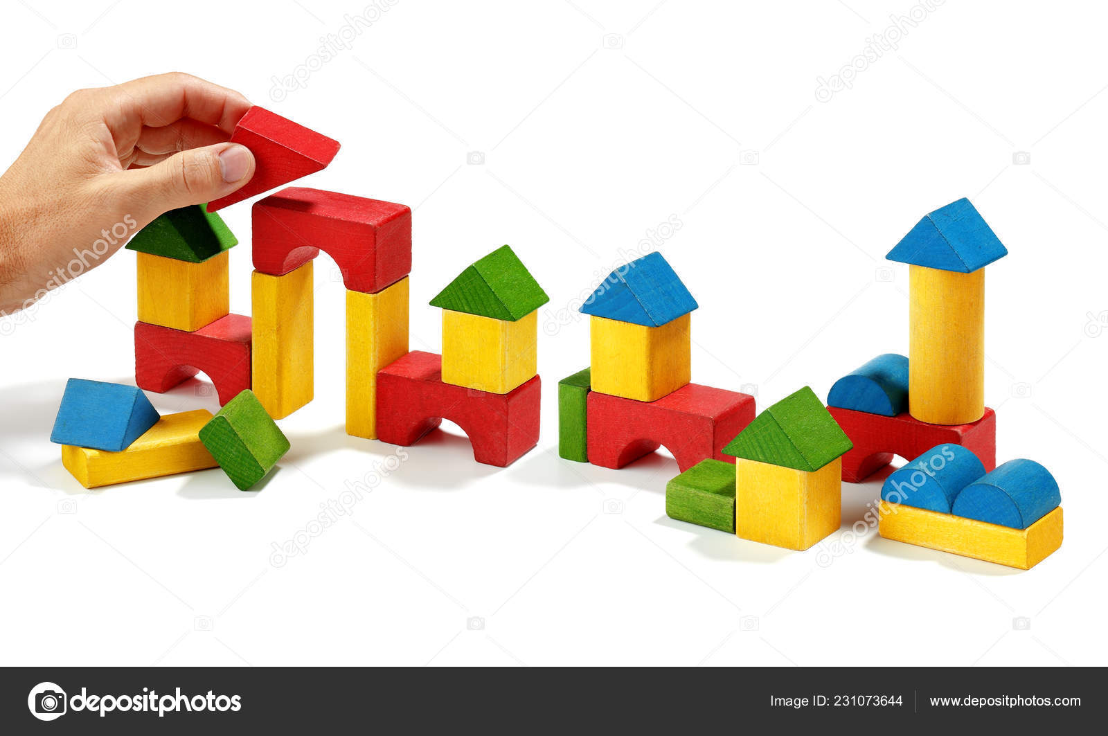 city wooden blocks
