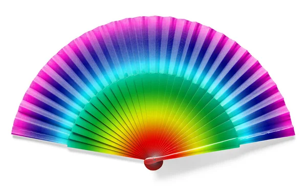 Gay Pride Fan Isolated — Stock Photo, Image