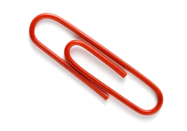 Red Clip Isolated White — Stock Photo, Image
