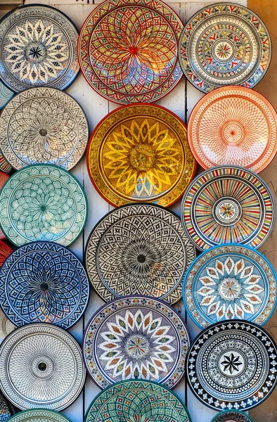 Pratos de cerâmica, artesanato marraquexe — Fotografia de Stock
