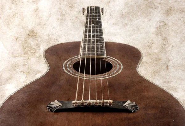 Vintage Akustik gitar retro tarzı görüntü — Stok fotoğraf