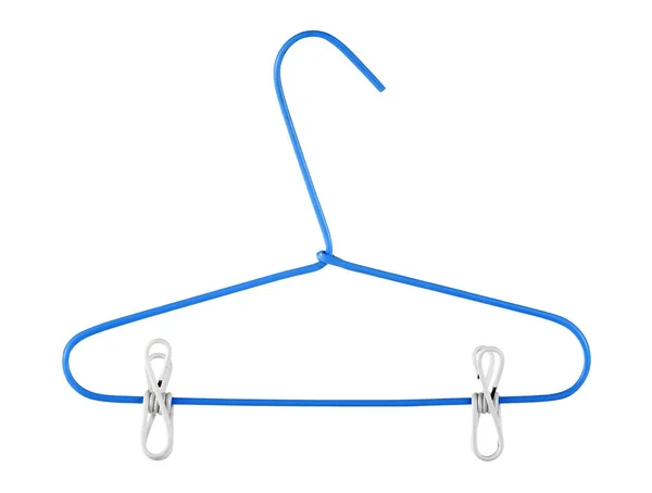 Small Blue Clothes Hanger Vintage Style Isolated — Stock Photo, Image