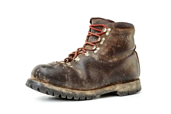 Vintage Mountain Trekking Boot Isolated — Stock Photo, Image