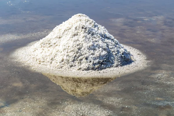 Raw Salt Pile Salt Sea Water Evaporation Ponds Phetchaburi Province — Stock Photo, Image