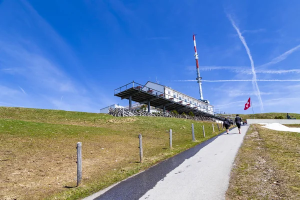 Telecommunication Tower Hotel Restaurant Rigi Kulm Luzern Switzerland Europe Traveler — Stock Photo, Image