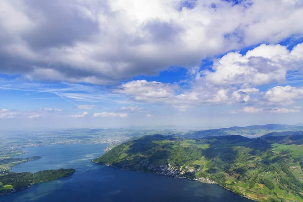 Landscape mountain and lake view from top of Rigi Kulm Luzern Switzerland , Alps