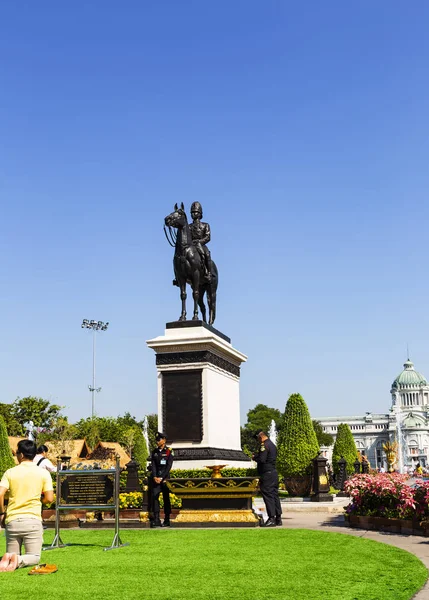 Bangkok Tayland Aralık Atlı Heykeli Kral Rama Kral Chulalongkorn Ananta — Stok fotoğraf