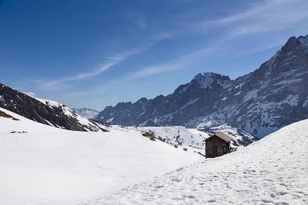 Ski hut shop center at First peak in Grindelwald , Berne Switzer