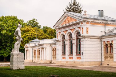 Yessentuki, Stavropol Territory / Russia - May 14, 2018: Upper Nikolaev baths. bathroom building of Emperor Nicholas II Essentuki clipart