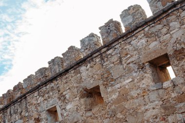 Bölüm eski tuğla duvar kale