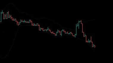 Bilgisayar ekranında hisse senedi veya kripto piyasasının hareketi. Bitcoin BTC ETH grafik zaman aşımı