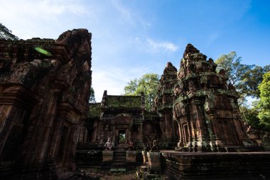 Arka Banteay Srei Tapınağı, Siem Reap karmaşık, Kamboçya.