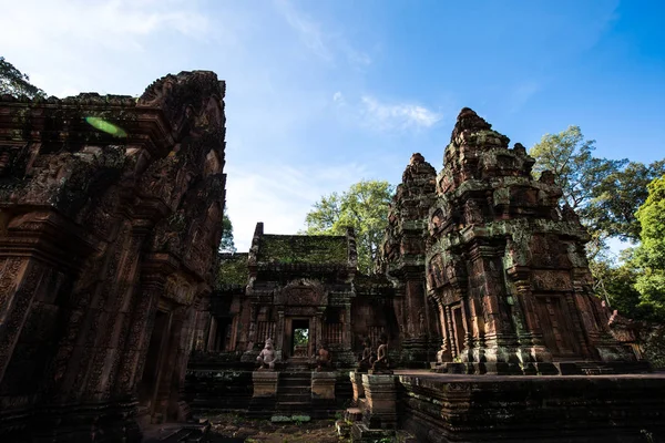 Arka Banteay Srei Tapınağı, Siem Reap karmaşık, Kamboçya.