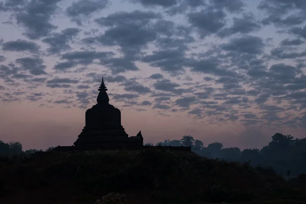 Manhã Sobre Pagode Mrauk Myanmar — Fotografia de Stock