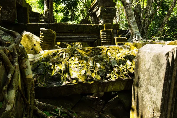 Beng Mealea Tapınağı, antik gizleme ormanda, Siem Reap, Kamboçya kalıntıları
