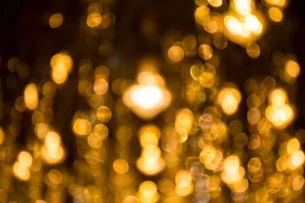 Bokeh Dourado Brilhante Fundo Escuro — Fotografia de Stock