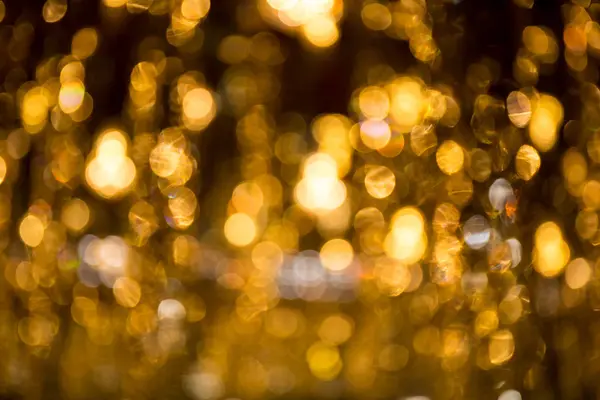 Bokeh Dourado Brilhante Fundo Escuro — Fotografia de Stock