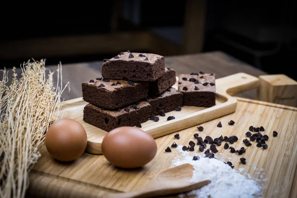 Chocolade brownie dessert — Stockfoto