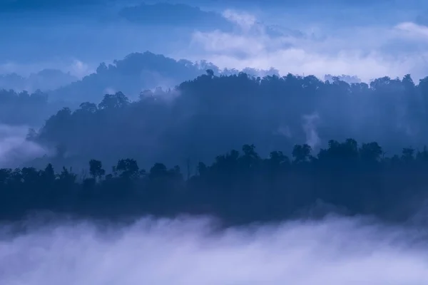 Brouillard sur la montagne — Photo