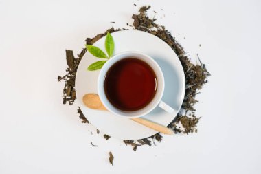 siyah çay limon ve tarçın.