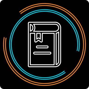 Basit kitap ince çizgi vektör simgesi. Düzenlenebilir kontur.