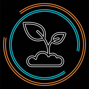 Fide simge vektör, ağaç, yeşil tarım büyüyen. İnce çizgi piktogram - anahattı kontur