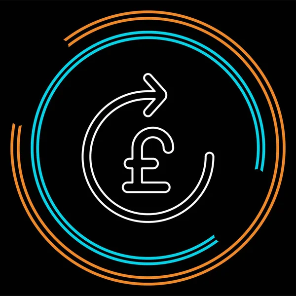 Λίρα Σημάδι Εικονίδιο Σύμβολο Νομίσματος Σύμβολο Χρήματα Εικονογράφηση Διάνυσμα Μετρητά — Διανυσματικό Αρχείο