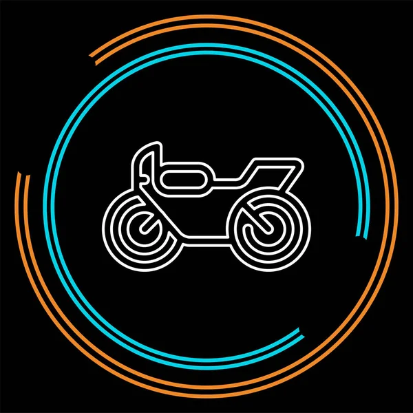 Motosiklet illüstrasyon - vektör motosiklet sembolü, yarış Bisiklet vektör. İnce çizgi piktogram - anahattı kontur