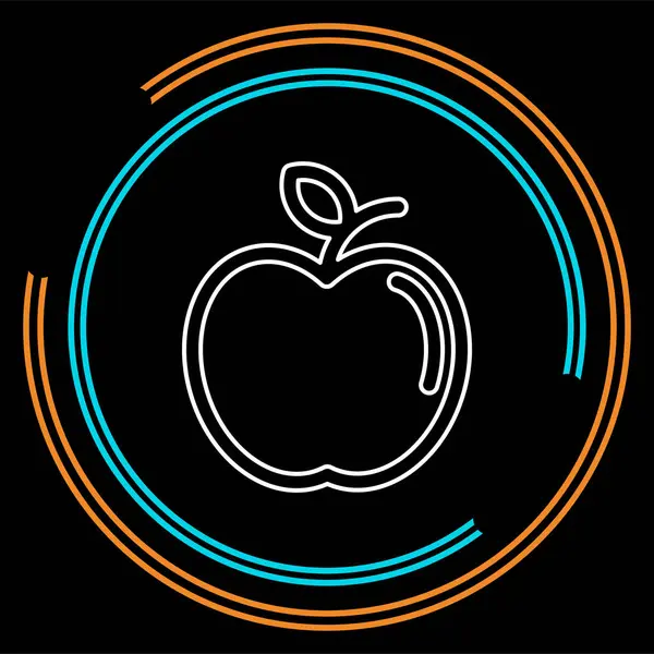 Vektor Apfel Illustration Isoliert Gesundes Frisches Obst Symbol Natürliches Zeichen — Stockvektor