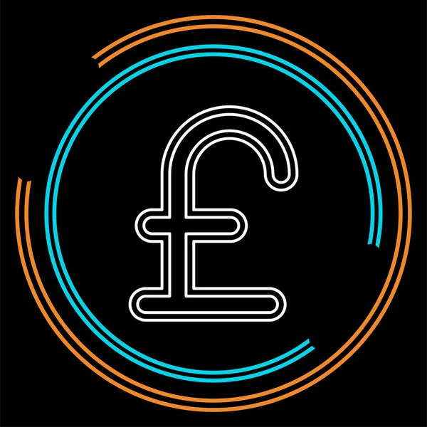 Λίρα Σύμβολο Εικονίδιο Χρήματα Λίρα Εικονογράφηση Μετρητά Εικονογράφηση Φορέα Σύμβολο — Διανυσματικό Αρχείο