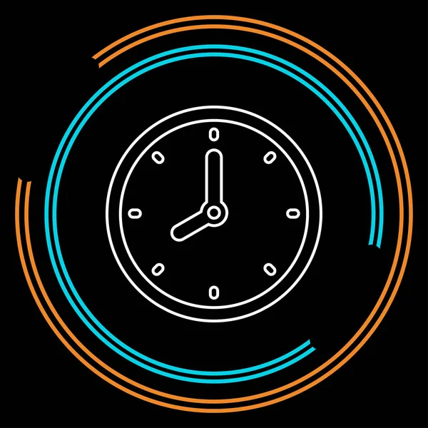 Ícone Relógio Ilustração Relógio Vetorial Símbolo Tempo Sinal Despertador Pictograma —  Vetores de Stock
