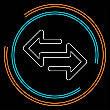 İş şirketi için logo değişimi. Basit Exchange logo fikir tasarım. Kurumsal kimlik kavramı. Yaratıcı Exchange simgesinden aksesuar koleksiyonu. İnce çizgi piktogram - anahattı kontur