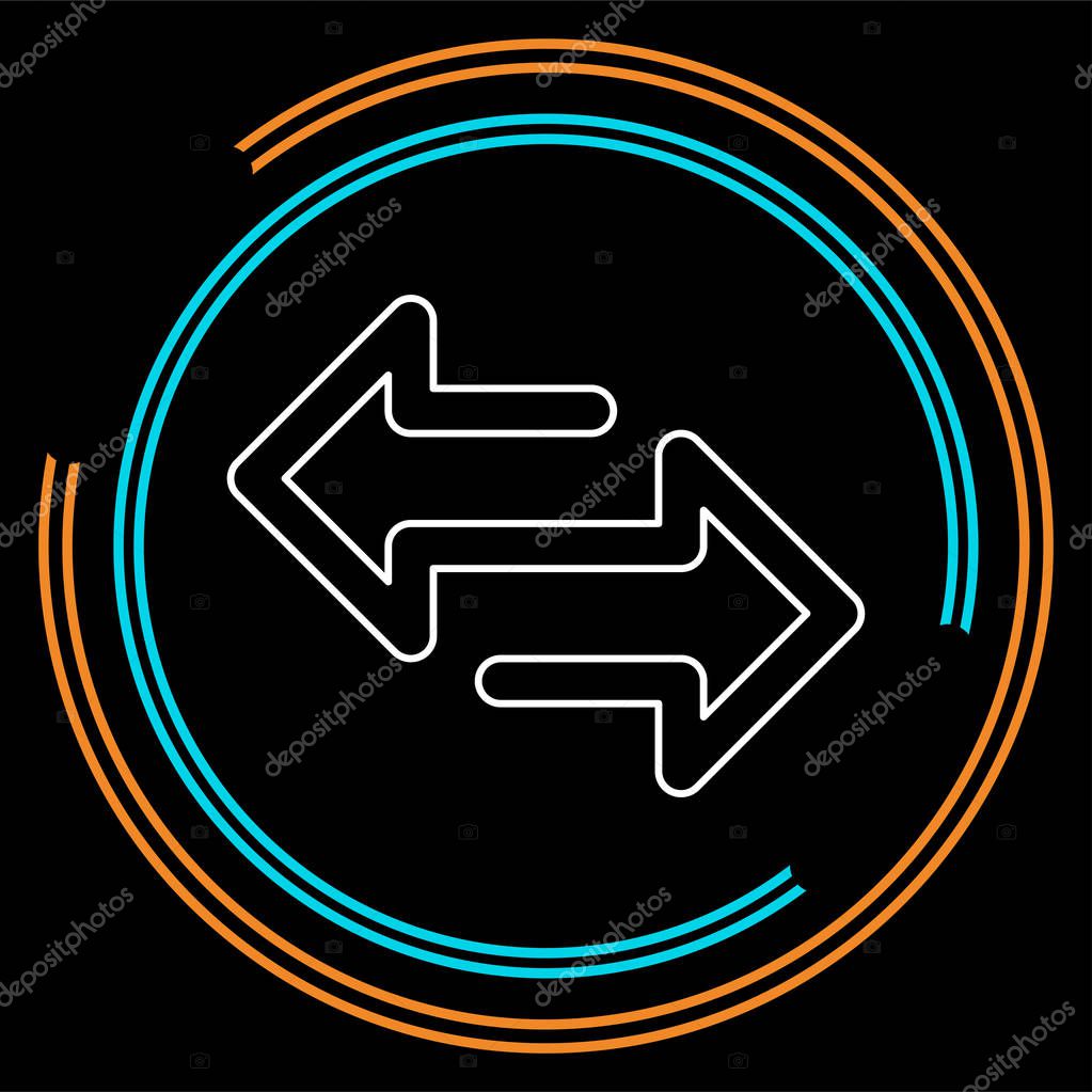 Exchange logo for business company. Simple Exchange logotype idea design. Corporate identity concept. Creative Exchange icon from accessories collection. Thin line pictogram - outline stroke